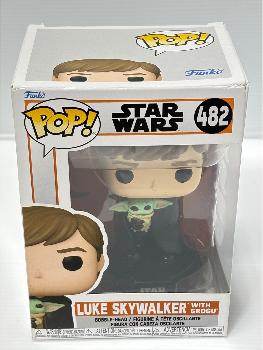 Funko Pop! Star Wars Luke Skywalker with Grogu Bobble-Head Figure #482